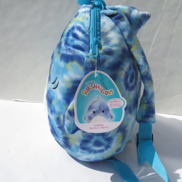 Squishmallow Backpack Luther Shark NEW - Picture 5 of 9